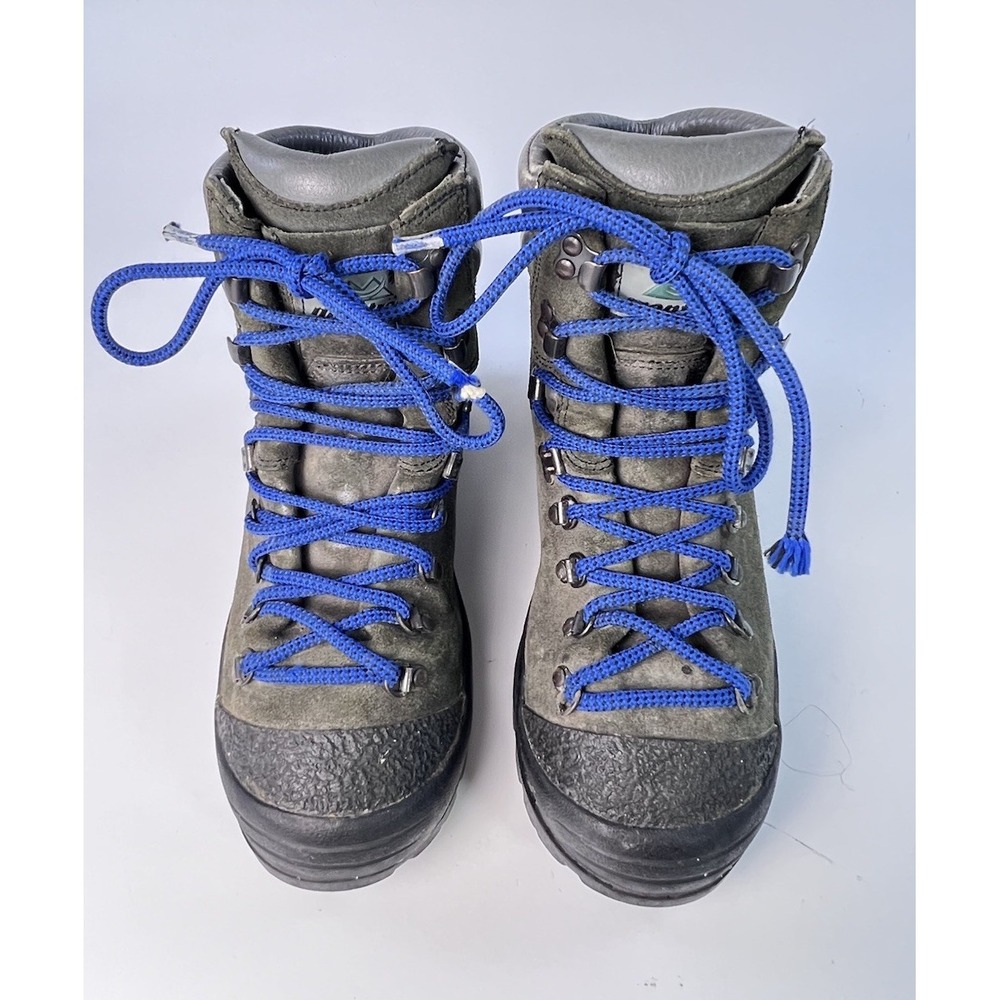 Montrail Vintage Italian Leather Suede Hiking Boots Vibram Sole Mens 9 EUR 42.5